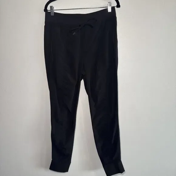 ATHLETA Attitude Pant Size 12 LARGE Black Pockets drawstring waist Jogger‎ GUC - Picture 2 of 6